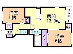 間取図画像 2LDK