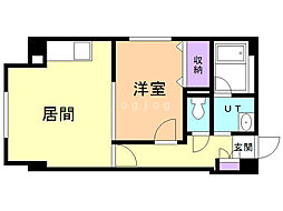 コア・ビル 1LDKの間取図画像