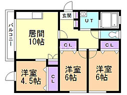 コングラゲート7 3LDKの間取図画像