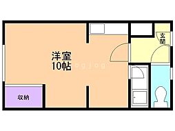グリーンハイツ ワンルームの間取図画像