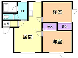 フルール39 2LDKの間取図画像