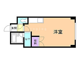 明星マンション ワンルームの間取図画像