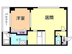 陶管ビル 1LDKの間取図画像