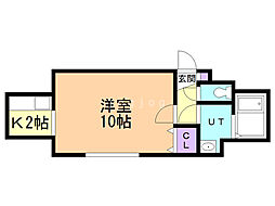 ランドマーク文京台A 1Kの間取図画像