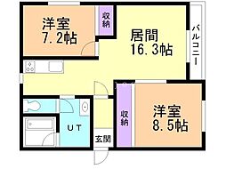 SYSTEMEIGHTD 2LDKの間取図画像