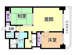 サンシルクブルー 2LDKの間取図画像