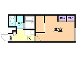 レオパレスファミリア3 1Kの間取図画像