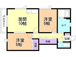 クラシックM・S 2LDKの間取図画像