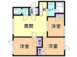 ハイ・フレッシュ19 3LDKの間取図画像