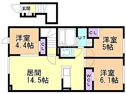 ラ カーサ・ミーアVI 3LDKの間取図画像