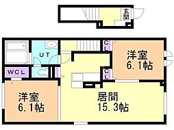 ビバ ラポール 2LDKの間取図画像