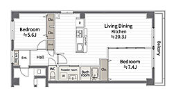 間取図画像 2LDK