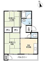 UR新多聞 0423-0202 ｜ 兵庫県神戸市垂水区学が丘2丁目（賃貸マンション2DK・2階・43.55㎡） その2