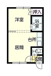 ヴィプレ2条A 1LDKの間取図画像