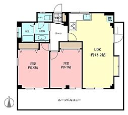 Kハウス 2LDKの間取図画像