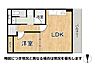間取り：寝室には便利なオープンクローゼットあり収納スペース豊富。1LDKの間取りです