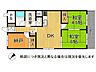 間取り：納戸を含む2DKの角住戸。全居室に窓があり採光・通風良好。