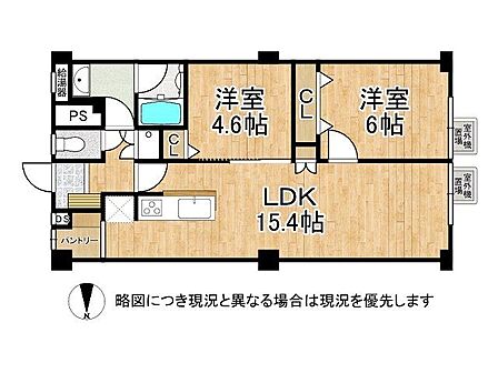 2LDK 間取り