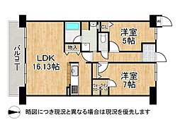 ルネコンフォートアベニュー 2LDKの間取図画像