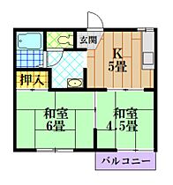 メイプルタウン大久保 202 ｜ 兵庫県西脇市下戸田（賃貸アパート2K・1階・30.46㎡） その2