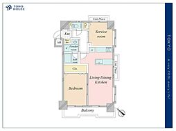 朝日シティパリオ西早稲田館 1SLDKの間取図画像