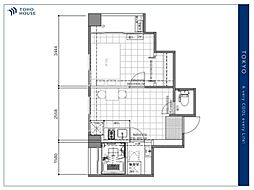 グリーンコーポ東中野 1LDKの間取図画像