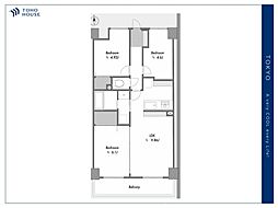 グリーンキャピタル朝霞台 3LDKの間取図画像