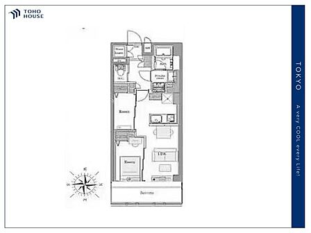2LDK 間取り