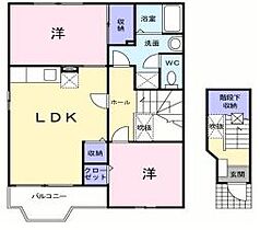 広島県福山市駅家町大字万能倉（賃貸アパート2LDK・2階・58.12㎡） その2