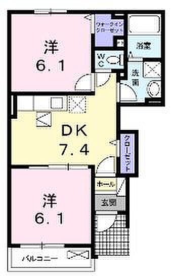 広島県福山市駅家町大字法成寺(賃貸アパート2DK・1階・44.75㎡)の写真 その3