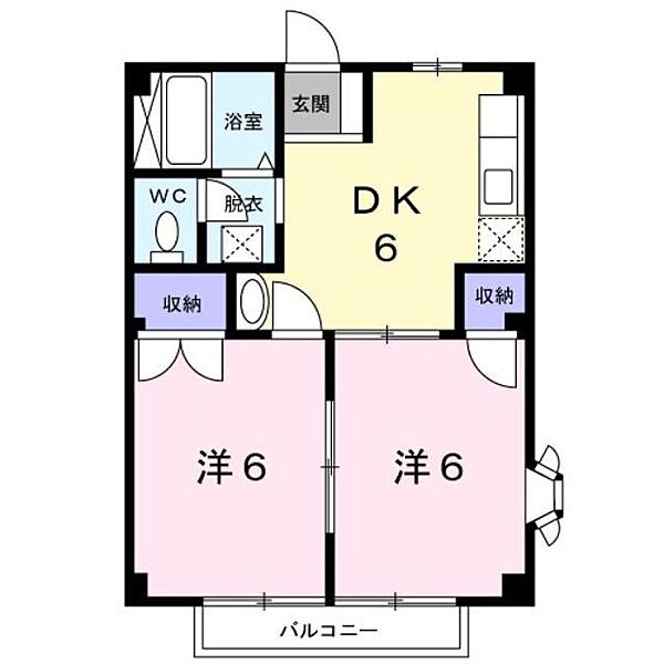 広島県福山市東川口町３丁目(賃貸アパート2DK・1階・40.04㎡)の写真 その3