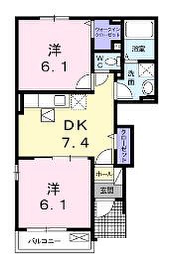 広島県福山市駅家町大字万能倉(賃貸アパート2DK・1階・44.75㎡)の写真 その3