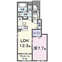 岡山県井原市西江原町（賃貸アパート1LDK・1階・50.14㎡） その2