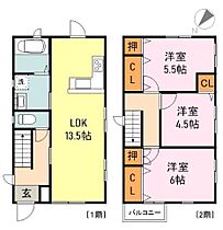 広島県福山市草戸町５丁目（賃貸一戸建3LDK・2階・74.52㎡） その2