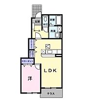 広島県福山市加茂町字中野（賃貸アパート1LDK・1階・45.72㎡） その2