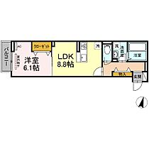 広島県福山市西町１丁目（賃貸アパート1LDK・3階・40.25㎡） その1