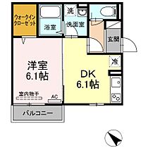 広島県福山市多治米町５丁目（賃貸アパート1DK・2階・32.77㎡） その2