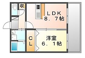 広島県福山市東町３丁目（賃貸マンション1LDK・3階・40.00㎡） その2