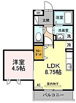 広島県福山市東手城町３丁目（賃貸アパート1LDK・2階・34.47㎡） その1