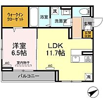 広島県福山市沖野上町２丁目（賃貸アパート1LDK・3階・45.74㎡） その2