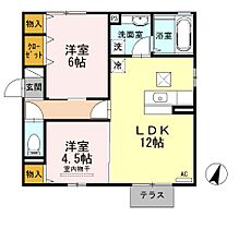 広島県福山市千田町３丁目（賃貸アパート2LDK・1階・53.76㎡） その1