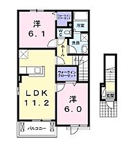 岡山県井原市笹賀町１丁目（賃貸アパート2LDK・2階・57.64㎡） その2