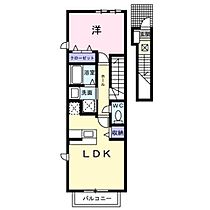 広島県福山市南今津町（賃貸アパート1LDK・2階・44.90㎡） その2