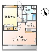 ソレイユ鉄屋  ｜ 岡山県井原市西江原町（賃貸アパート1LDK・1階・45.36㎡） その2