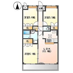 間取図画像 3LDK