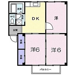 JR山陽本線 東尾道駅 徒歩5分の賃貸アパート 1階3DKの間取り
