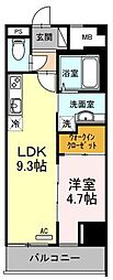 ALOFT 1LDKの間取図画像