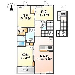 サンシャイン御幸 3LDKの間取図画像