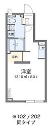 福山市曙町4丁目アパート ワンルームの間取図画像