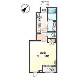 イーグルコート 1Kの間取図画像